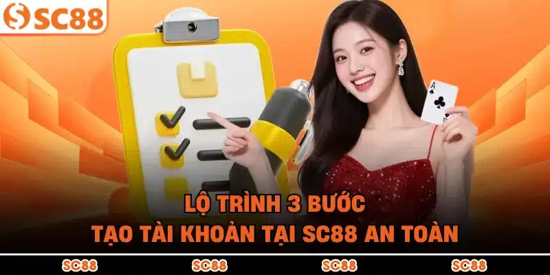 Lộ trình 3 bước tạo tài khoản tại SC88 an toàn