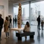 Culturele activiteiten in Nederland met bezoekers in een museum en cultureel centrum