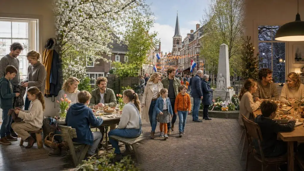 Feestdagen in Nederland door het jaar heen met momenten van samenzijn, vieren en herdenken