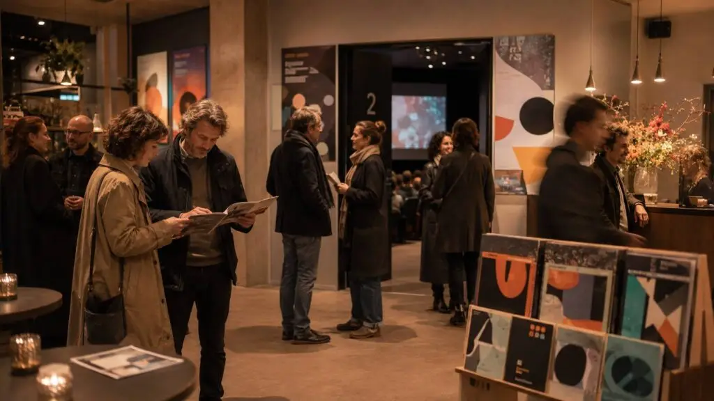 Culturele activiteiten in Nederland met bezoekers tijdens een filmfestival
