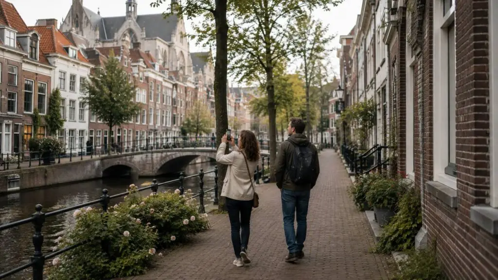 Gratis activiteiten in Nederland tijdens een wandeling door een historische Nederlandse stad