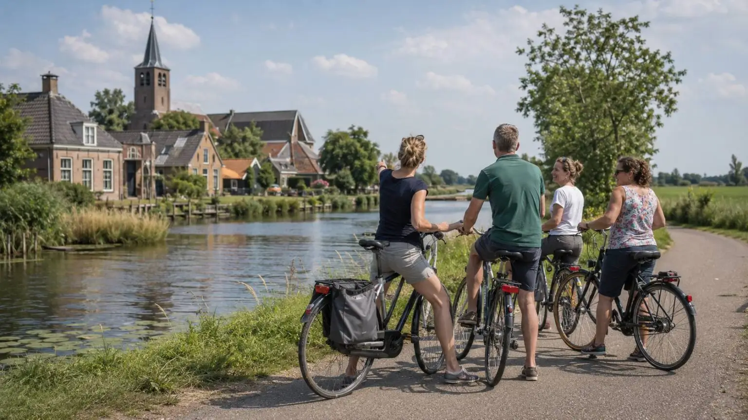 Regionale activiteiten in Nederland tijdens een fietstocht door het Nederlandse landschap